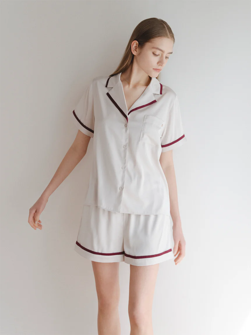 Lined Satin Sleep Shirt