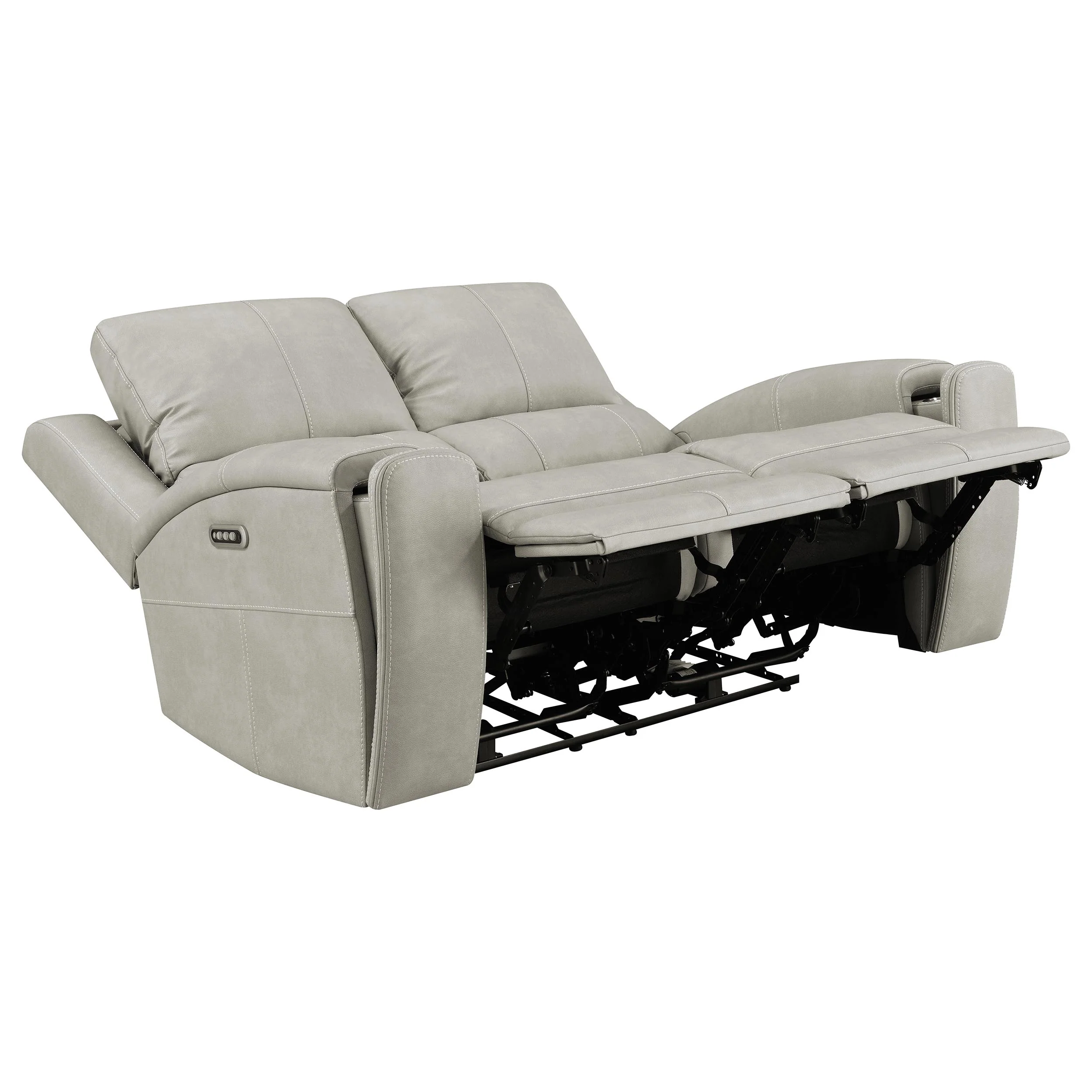 Brickston Triple Power Reclining Sofa Set Grey