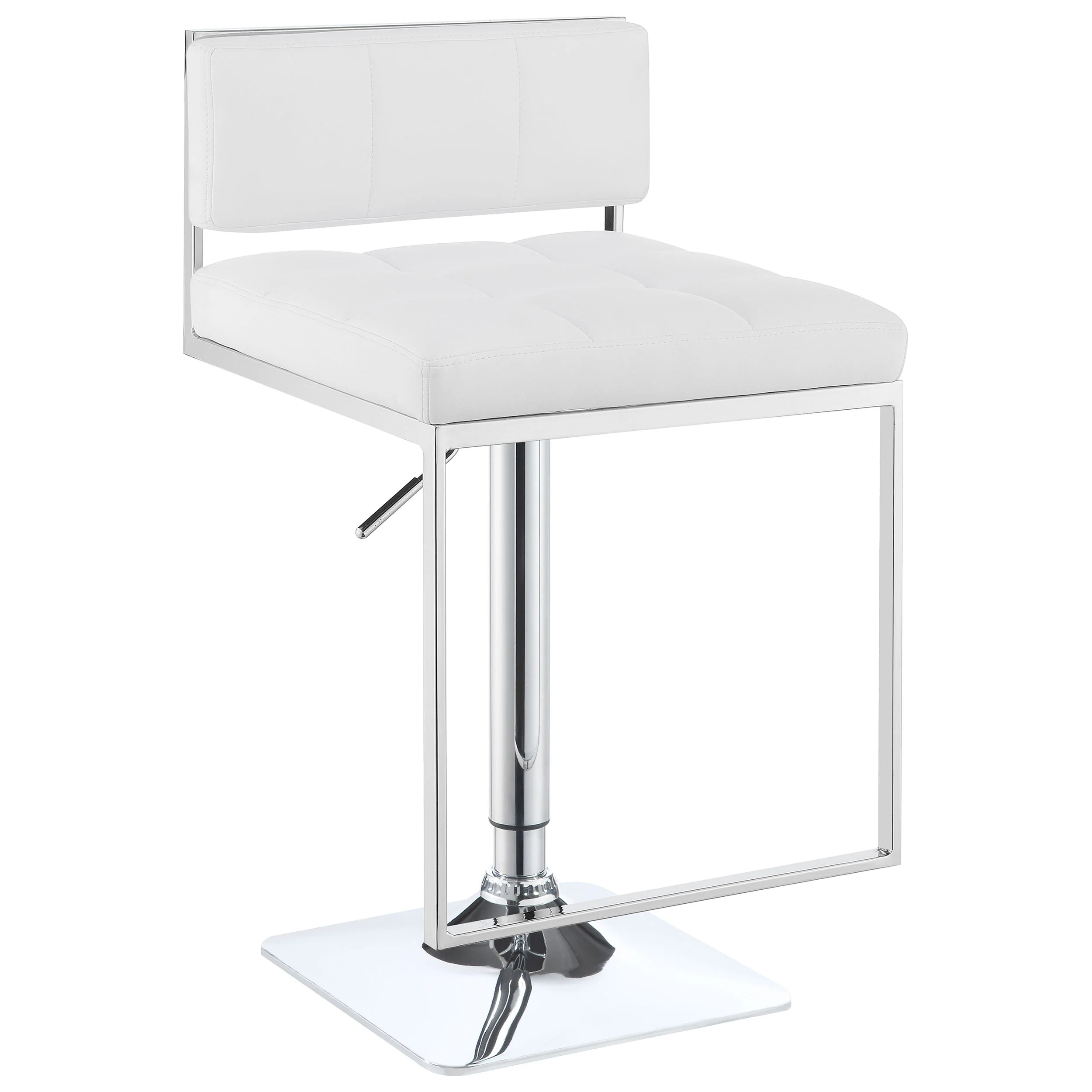 Alameda Adjustable Bar Stool Chrome and Black / Grey