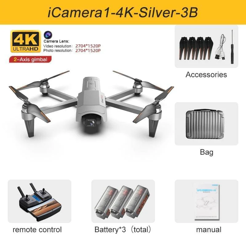 2023 New GPS Drone 4K HD Camera gps 5G Wifi Anti-Shake 2-Axis Gimabal Dron Brushless Motor 5KM RC Quadcopter Toy Gifts Professional Camera Drone