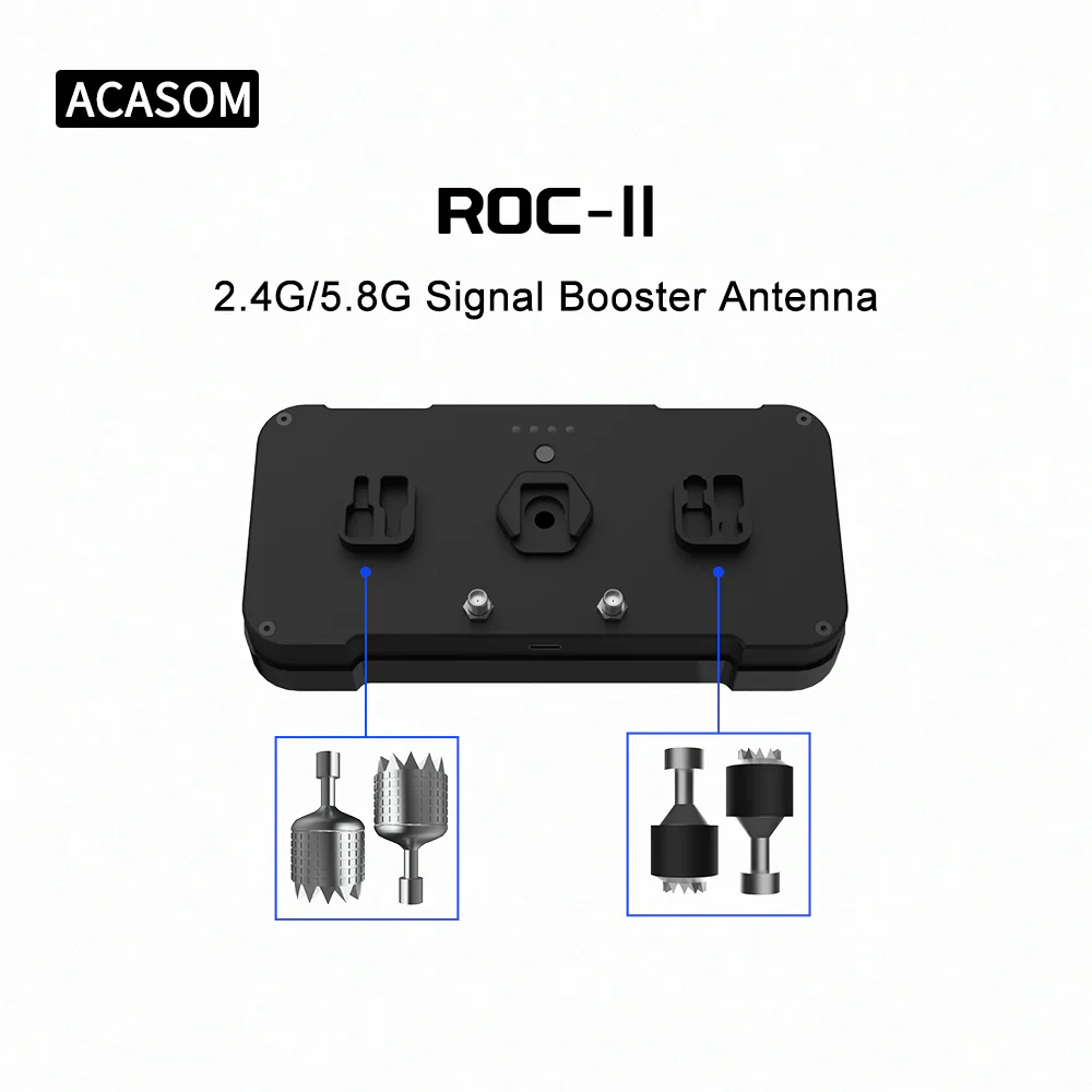 ACASOM ROC2 Drone WIFI 5W 2.4G/5.8G Dual-Band Signal Booster Antenna Range Extender