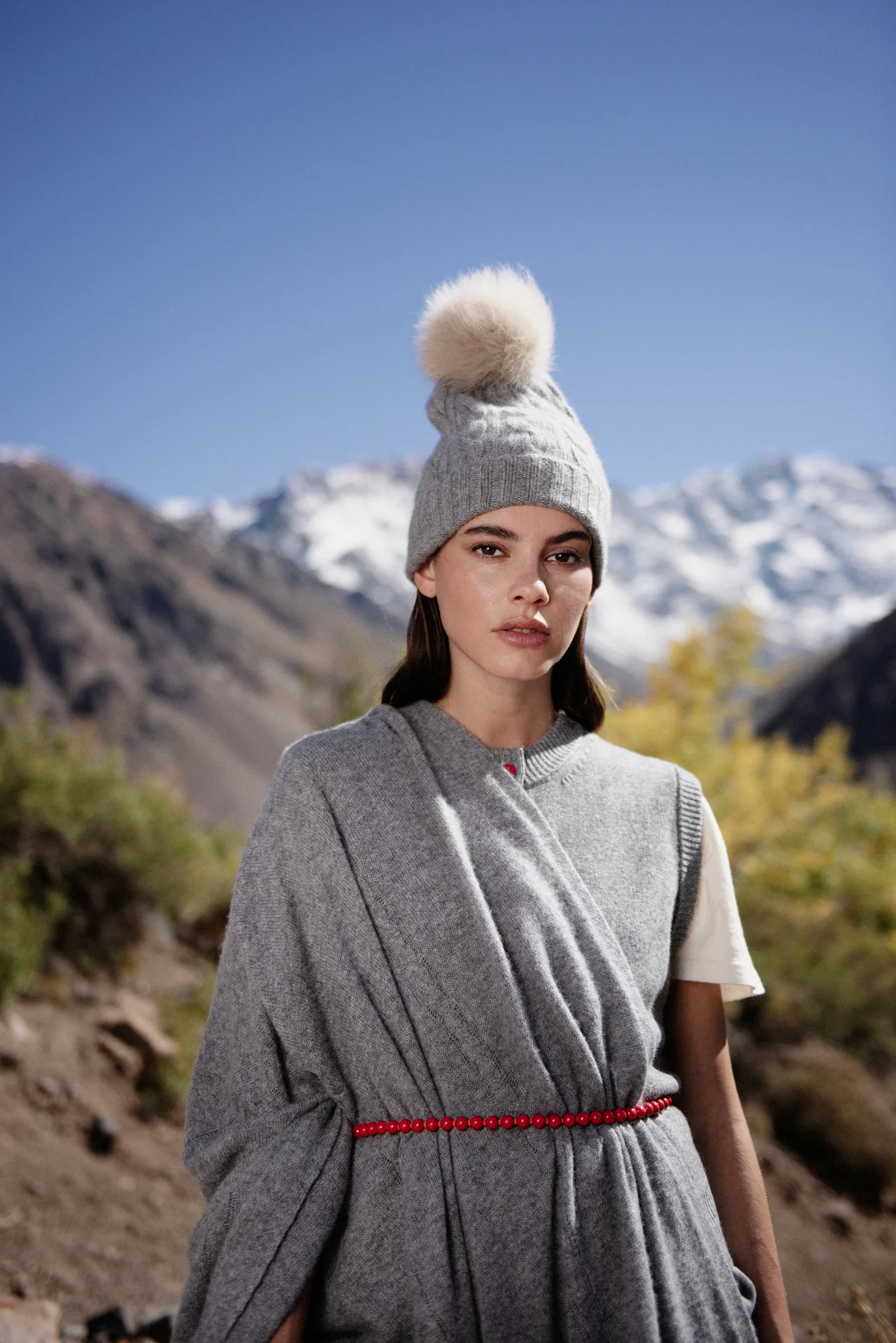 The Cable Beanie – Grey Melange