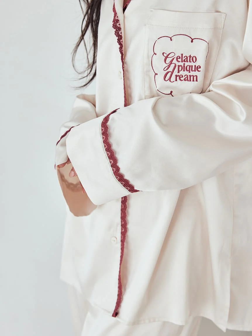 Satin Shirt With Lace