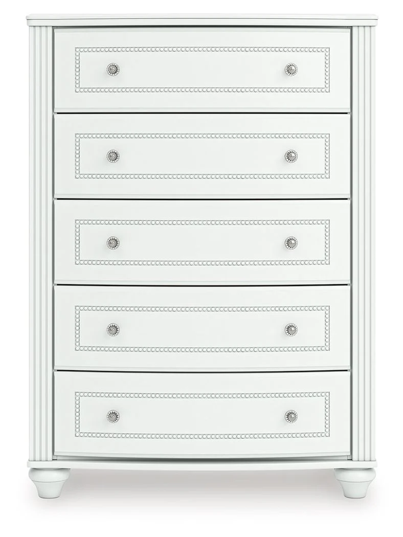 Kozlani - Five Drawer Chest - White