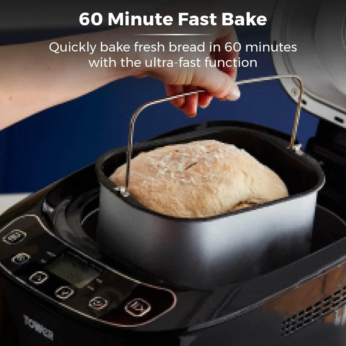 Tower 220 volt Bread Maker 2 lb 12 automatic programs timer 60 keep warm crust control non stick bread pan 22v 240 volts