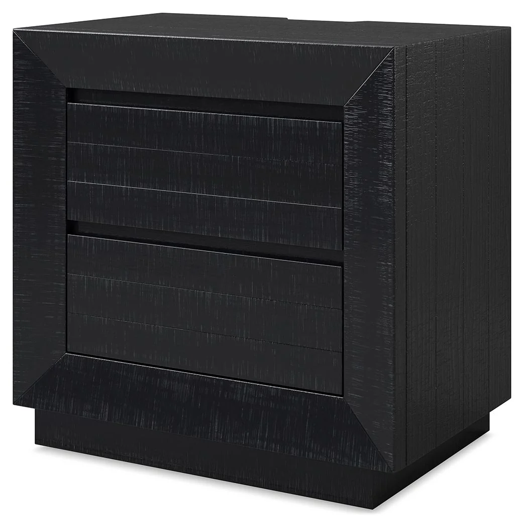 Londer - Two Drawer Night Stand - Black