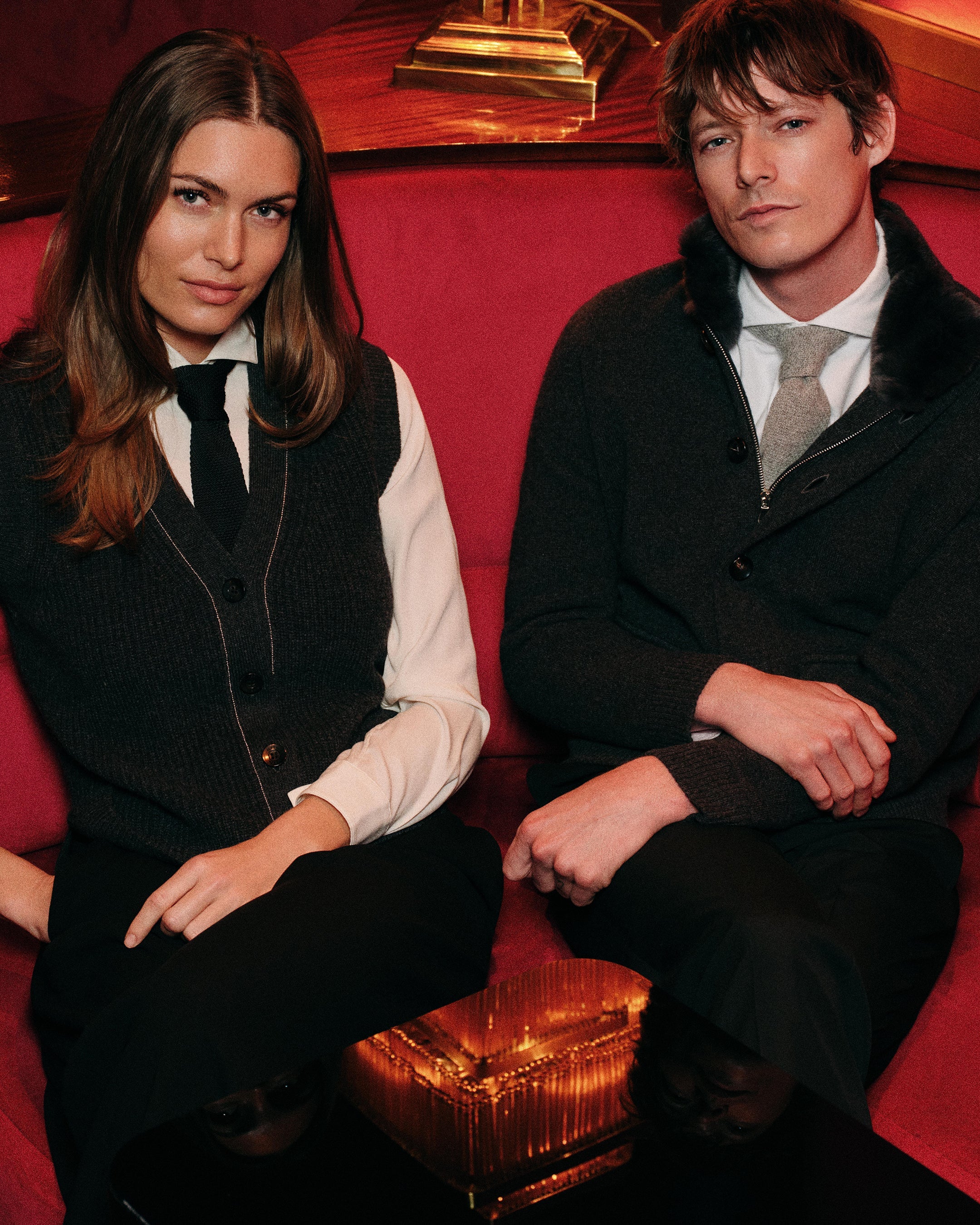 Men's Knitted Cashmere Jacket Deep Charcoal Grey