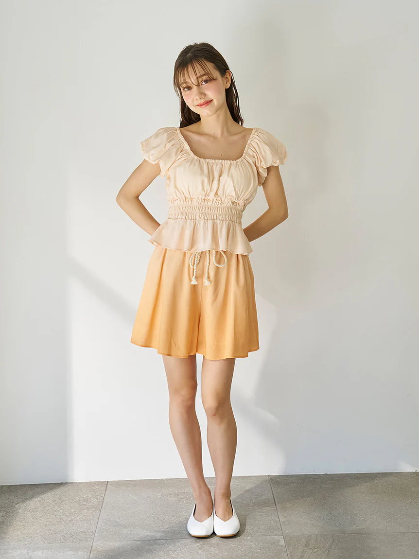 Shirring Gather Pullover