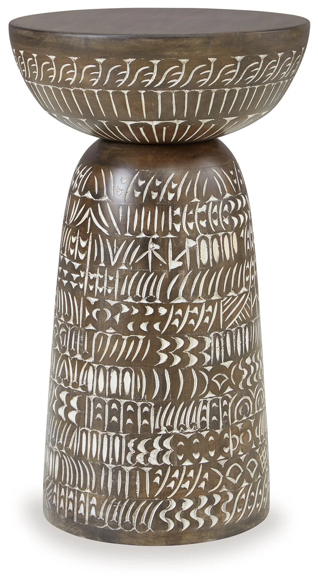 Hadcher - Accent Table - Cream / Brown