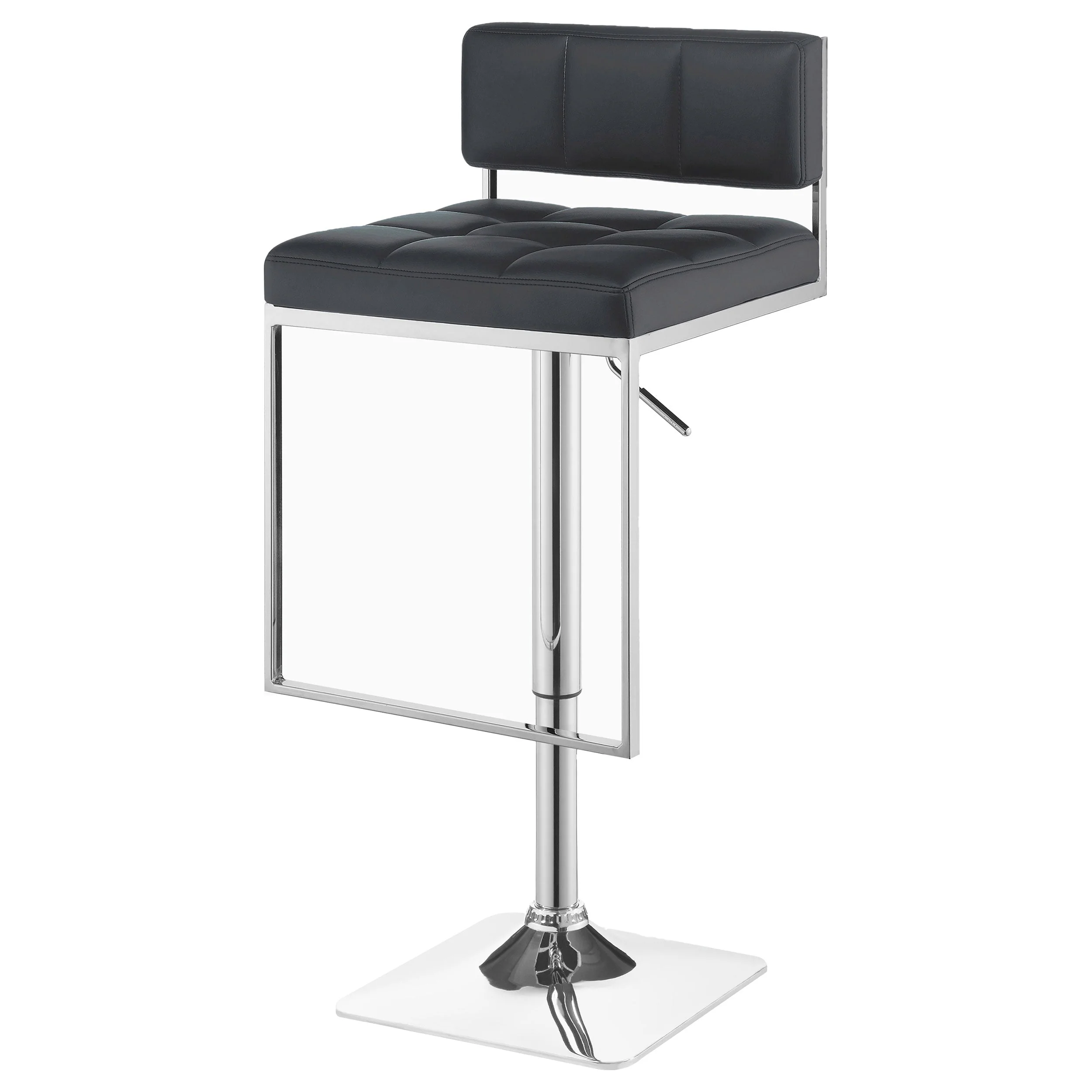 Alameda Adjustable Bar Stool Chrome and Black / Grey