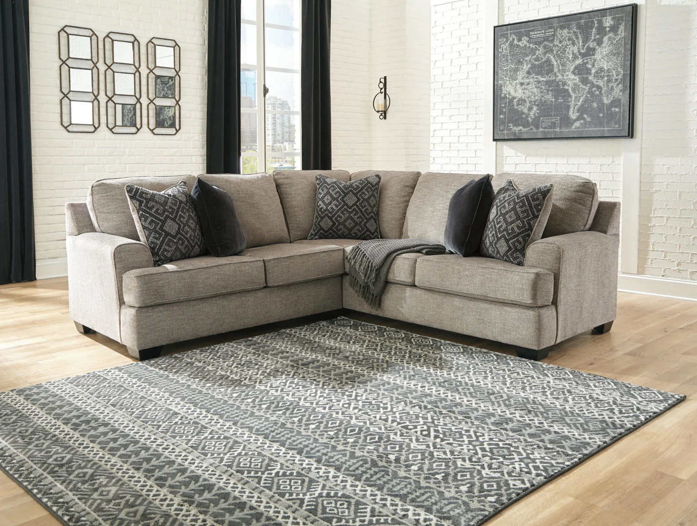 Bovarian Sectional with Ottoman
