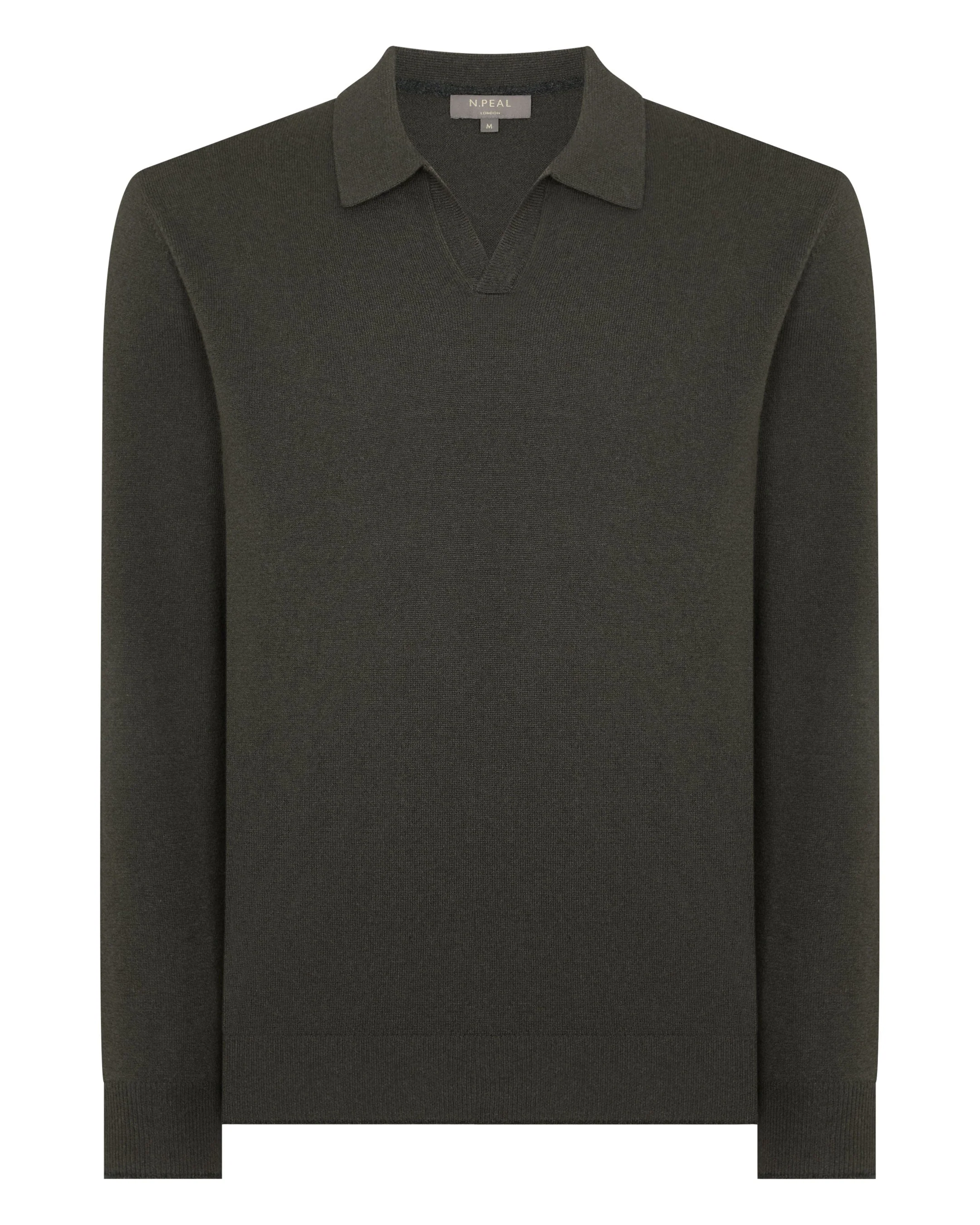 Men's Sloane Cashmere Polo Arabica Khaki Green