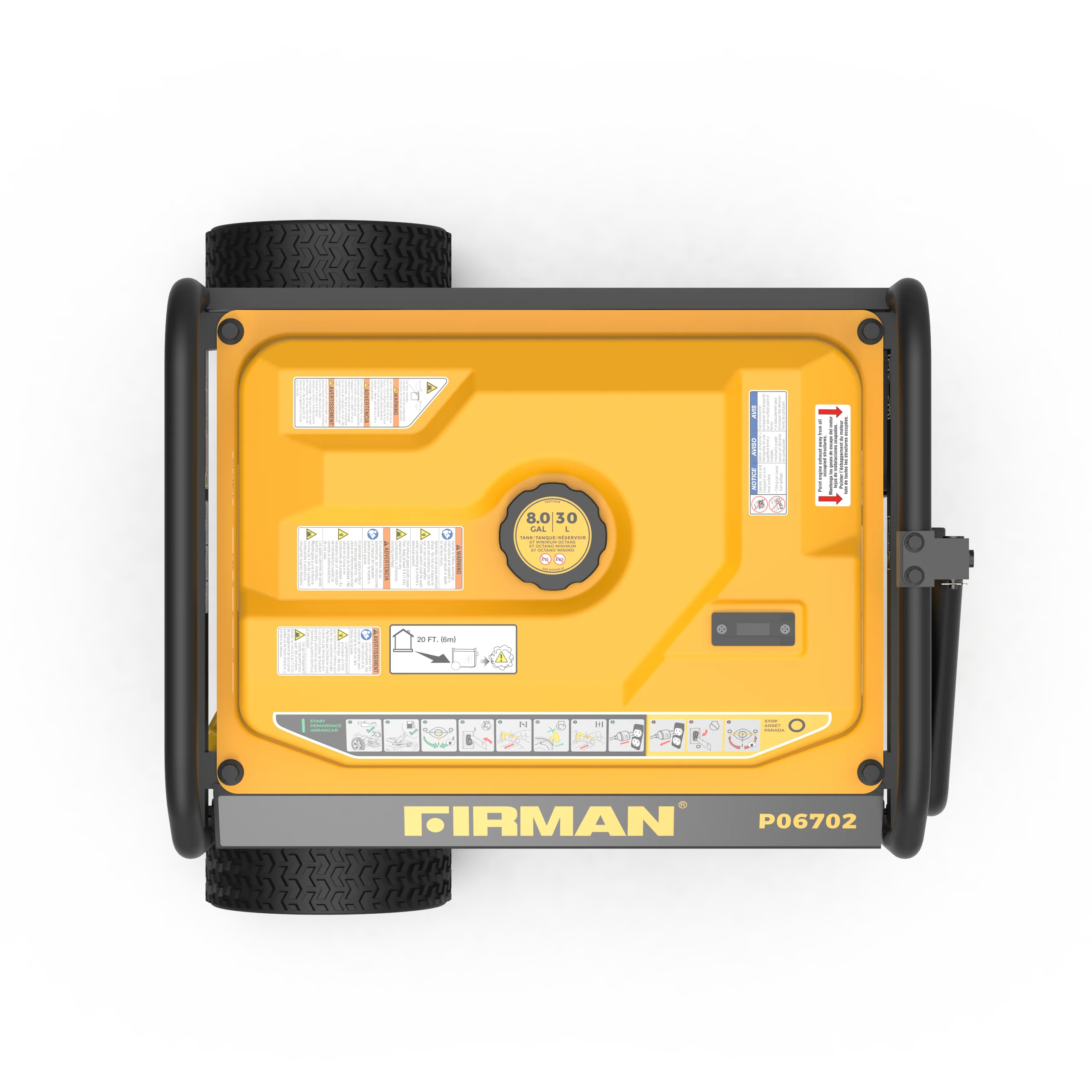 Gas Portable Generator 8375W Recoil Start 120/240V With CO Alert