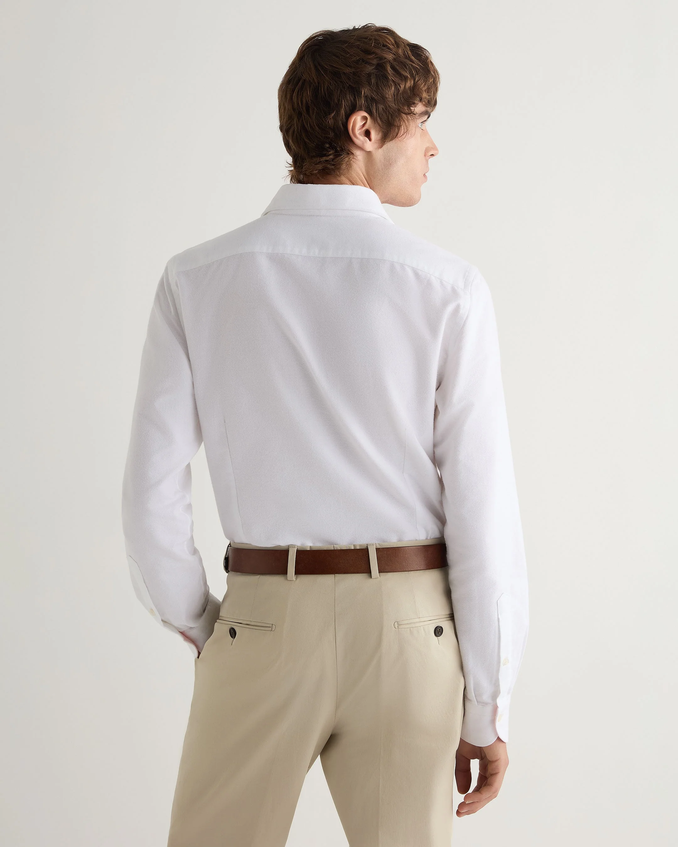 Men's Cannes Soft Cotton Flannel Shirt White