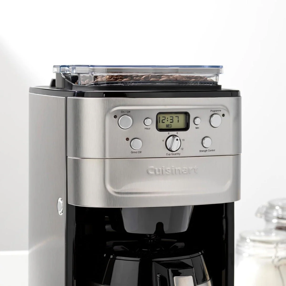 Cuisinart pro 220 volts Bean to cup coffee maker with insulated carafe jug built in burr grinder 220v 240 volt 50 hz
