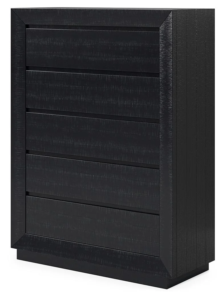 Londer - Five Drawer Chest - Black