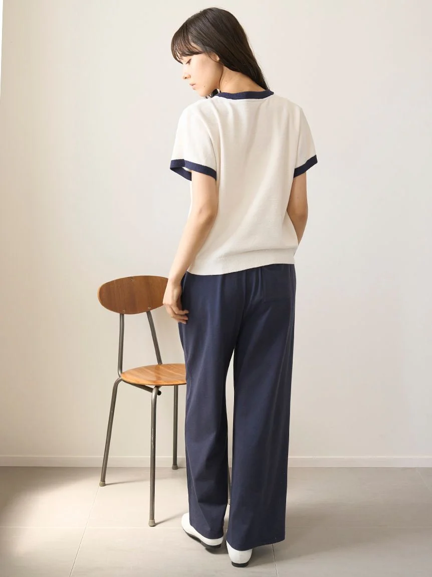 Airy Moco Variety Motif Jacquard Pullover