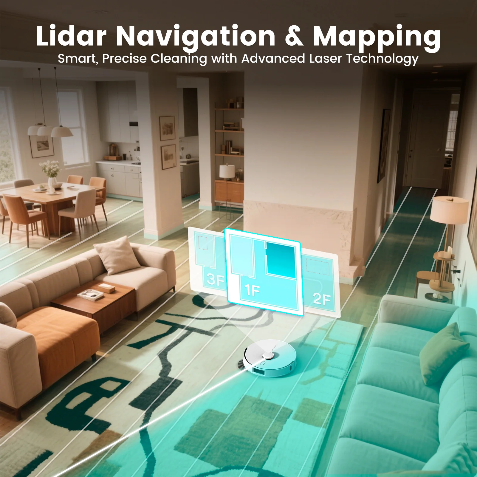 AIRROBO L60+ Smart LDS Laser Navigation Robot Vacuum