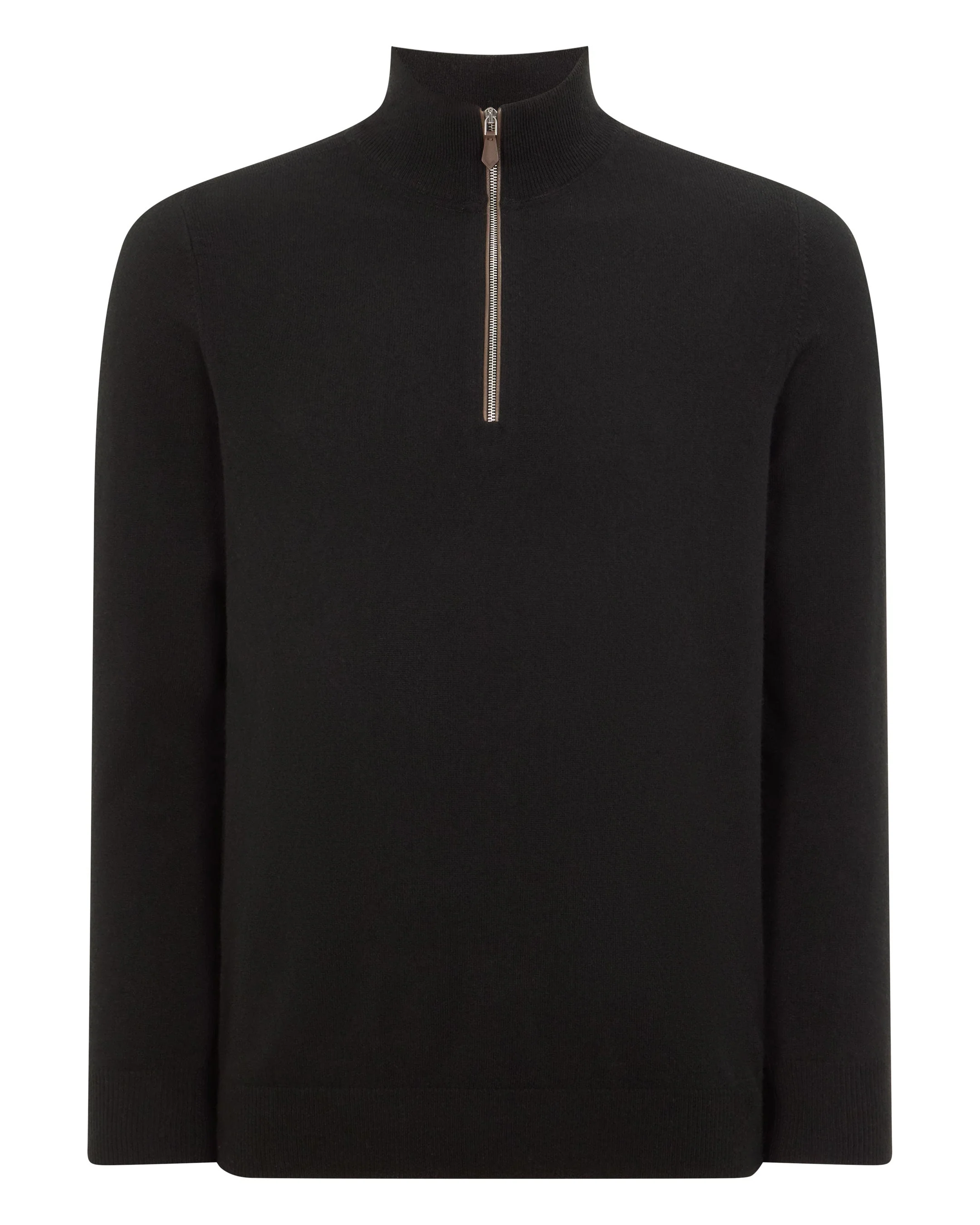 Men's Carnaby Half Zip Cashmere Jumper Black