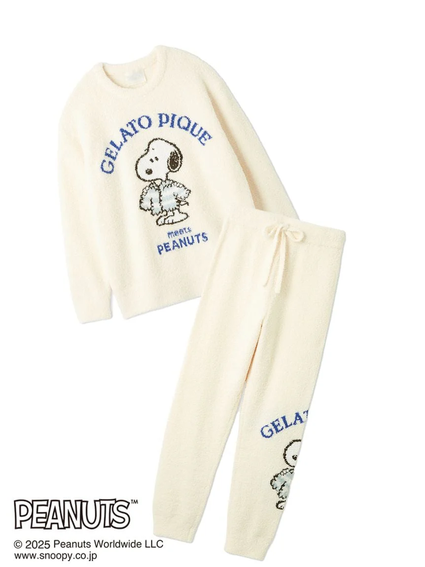 [PEANUTS] Original Art Jacquard Pullover & Pants Set