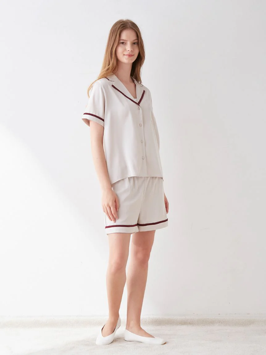 Lined Satin Sleep Shirt