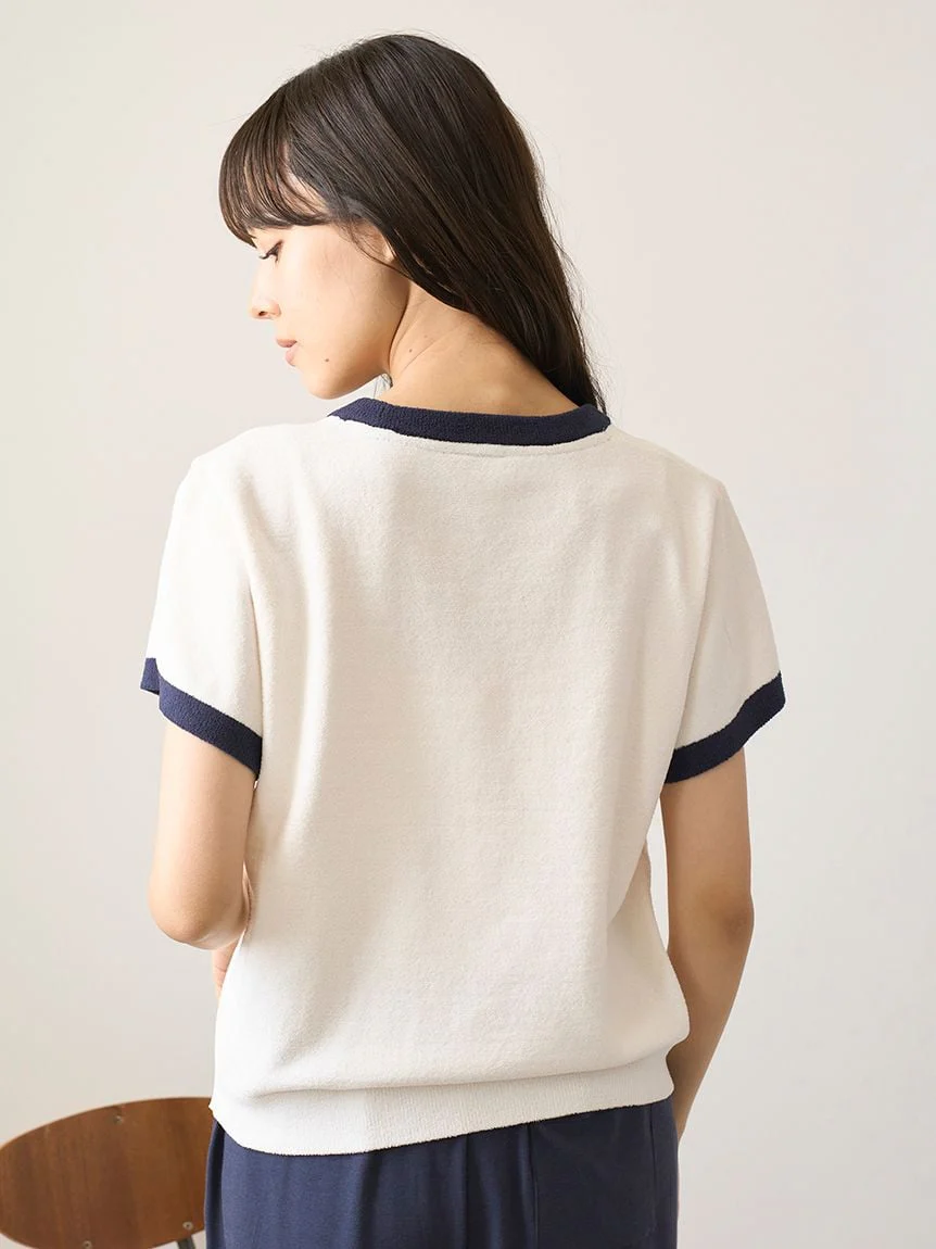 Airy Moco Variety Motif Jacquard Pullover