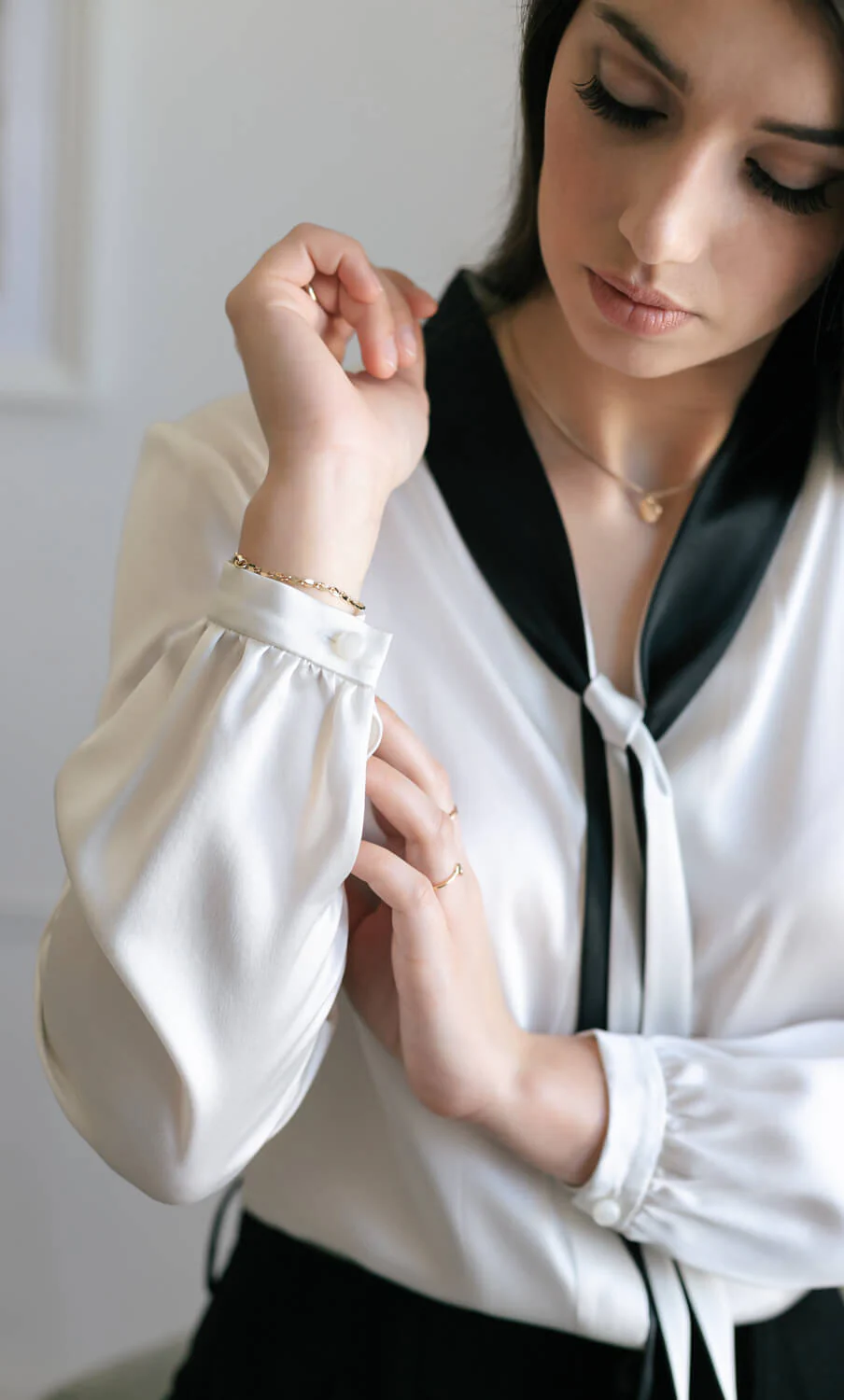 Vinci Silk Bow Blouse