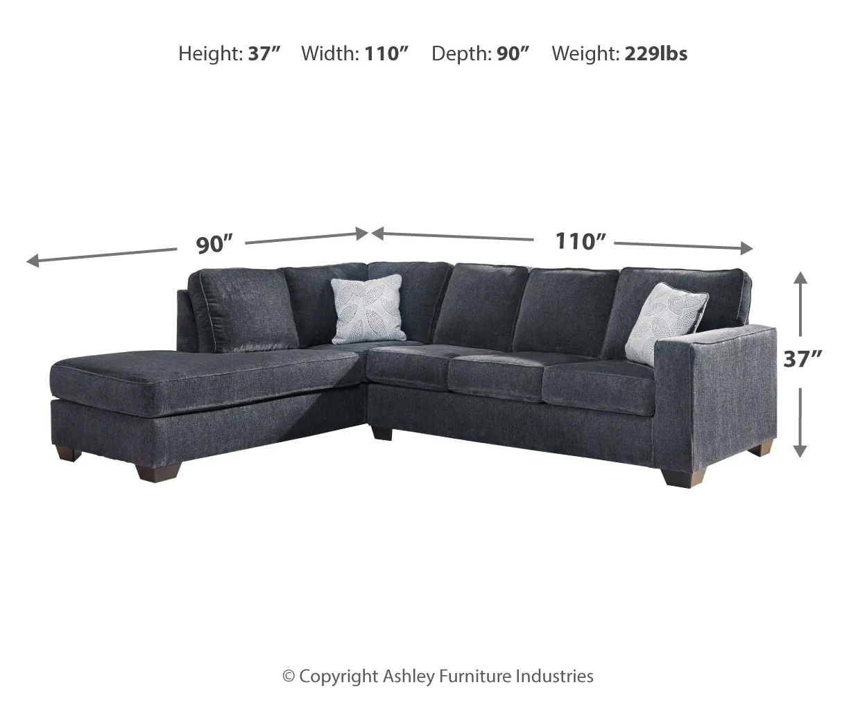 Altari 2-Piece Sleeper Sectional with Chaise