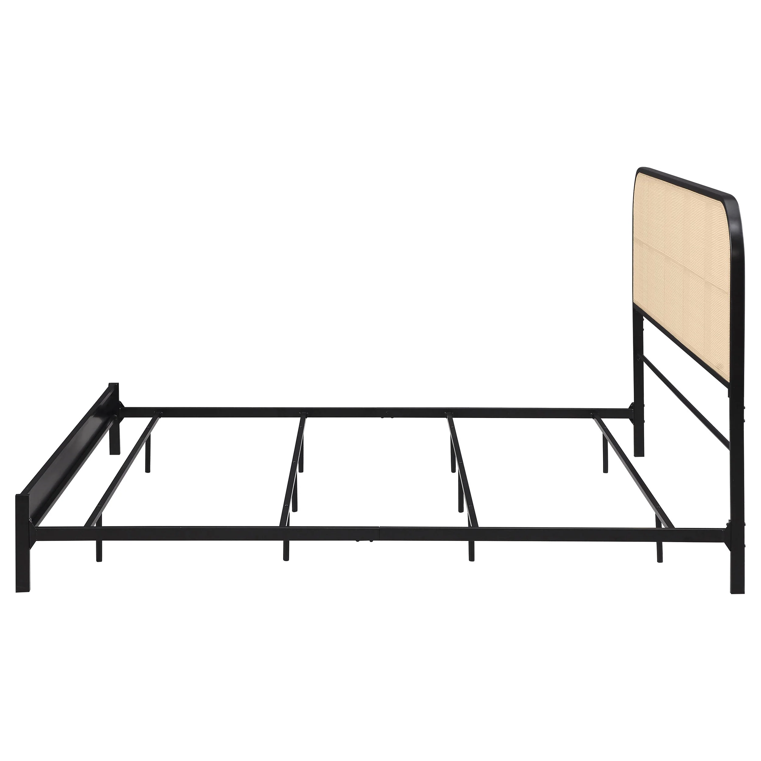 Amherst Radio Weave Rattan Metal Bed Black