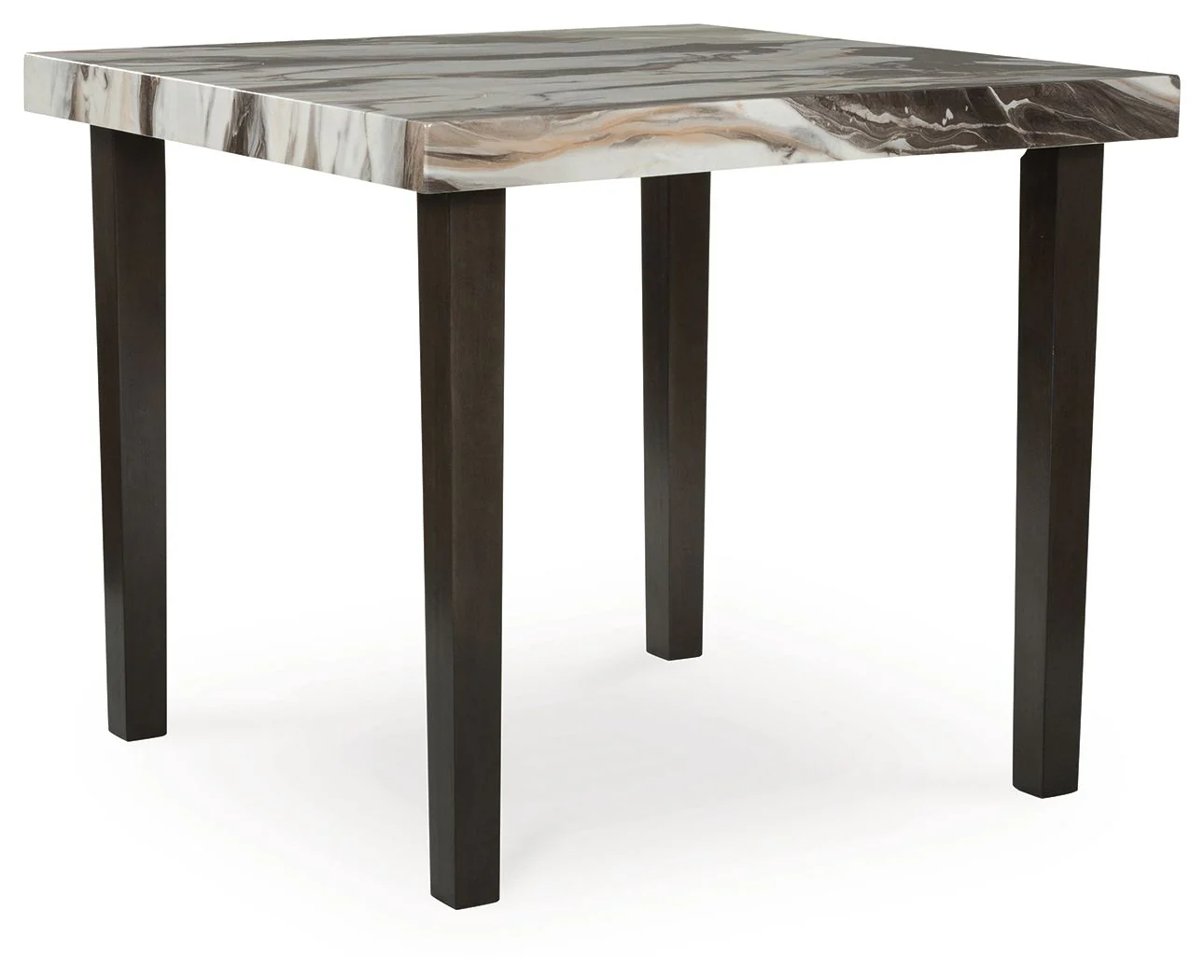 Jeshina - Square Dining Room Counter Table - Dark Brown / Beige