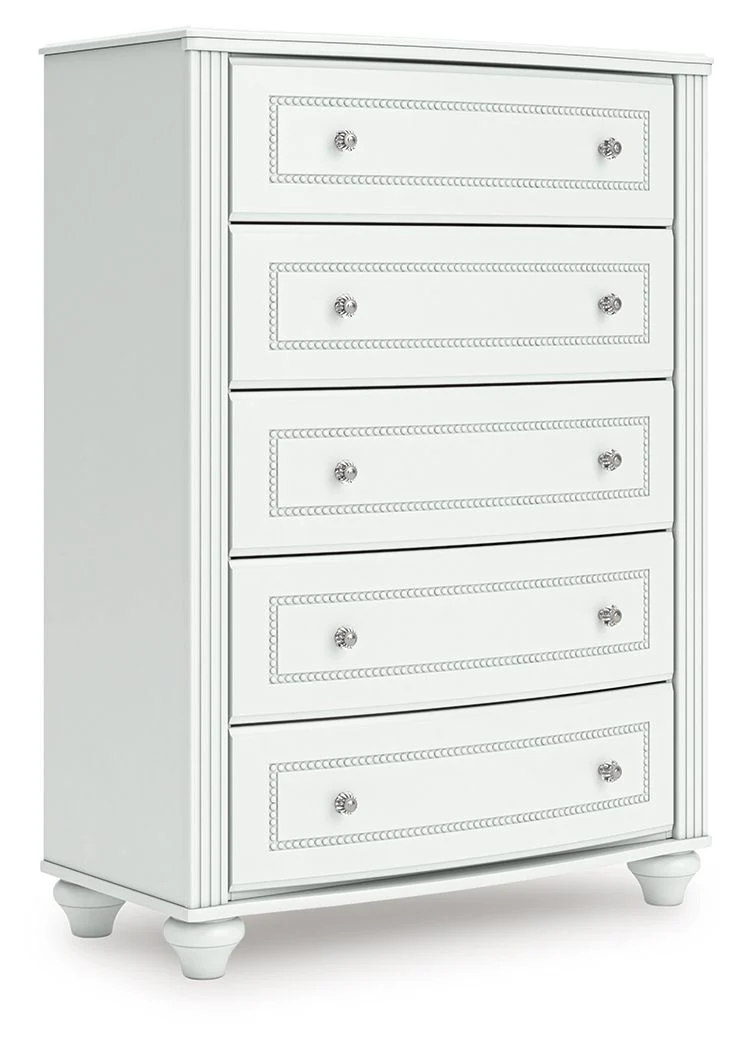 Kozlani - Five Drawer Chest - White