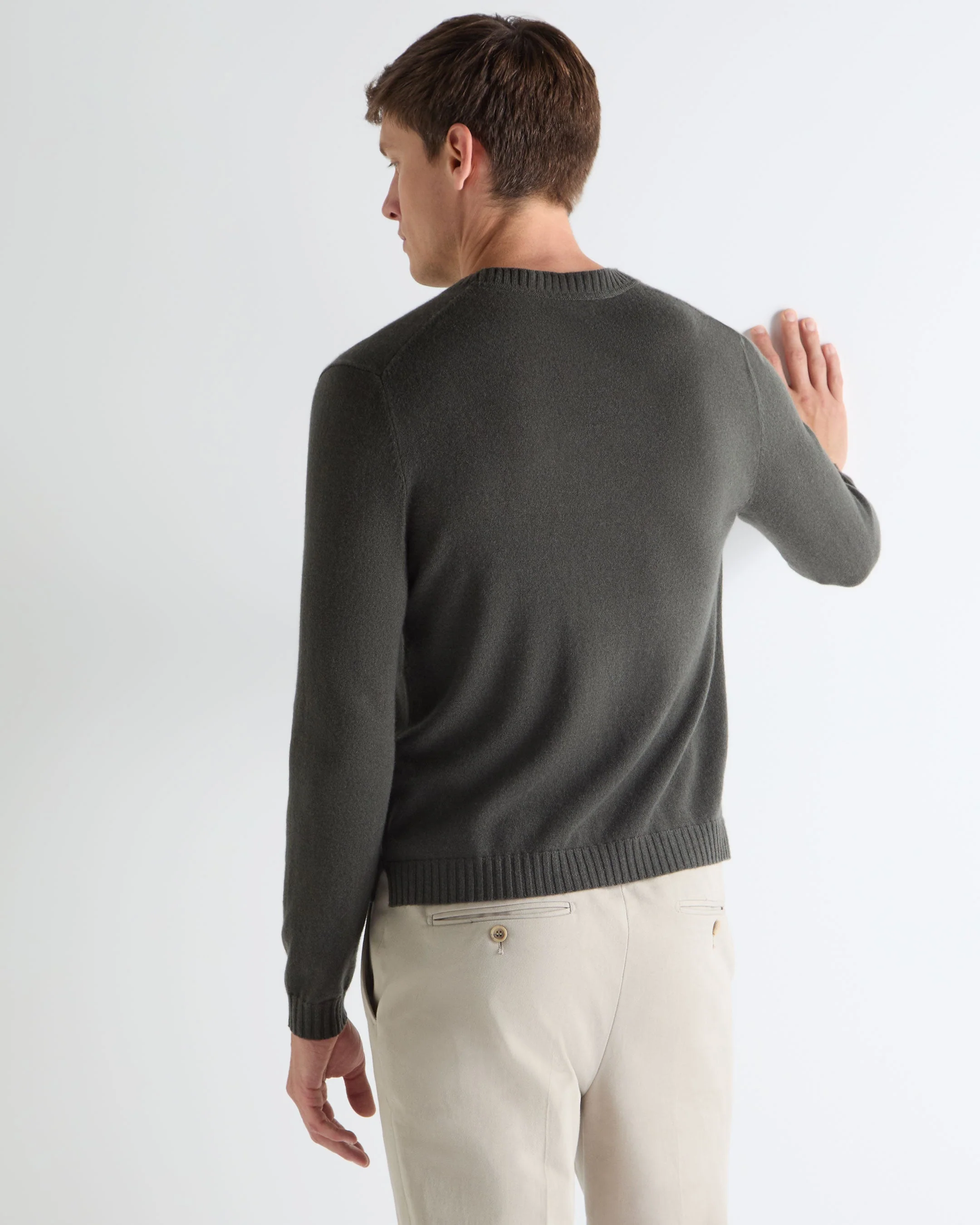 TUCCI ROUND NECK SWEATER Arabica Khaki Green