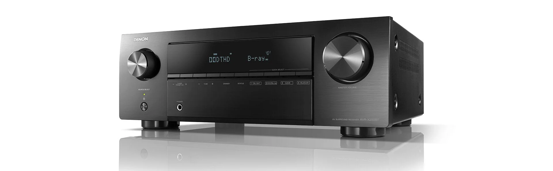 Denon AVR-X250BT 220 volts AV Receiver Amplifier 5.1 Ch. 4K Ultra HD with Bluetooth 220v 240 volt