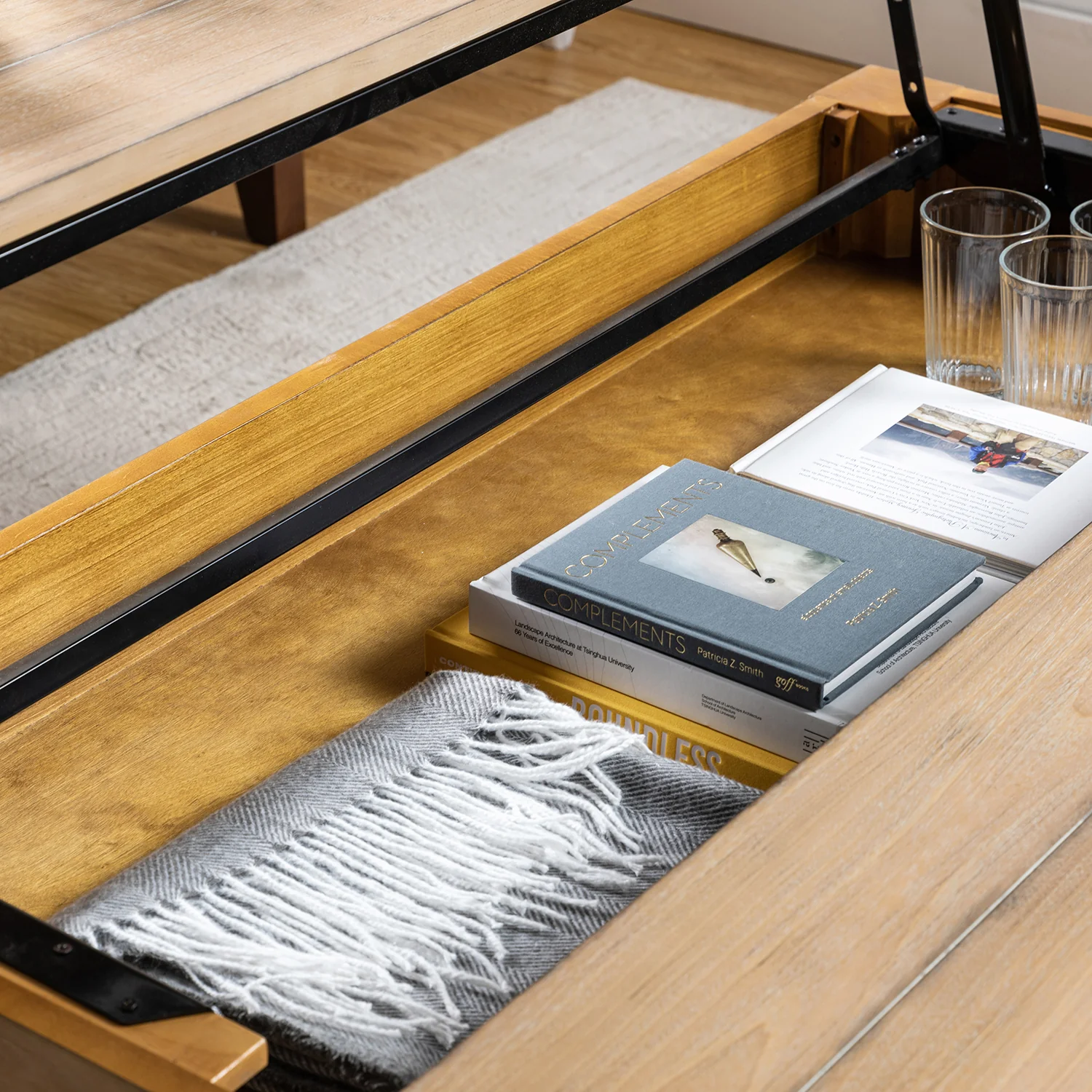 Angelica Lift Top Coffee Table in Natural