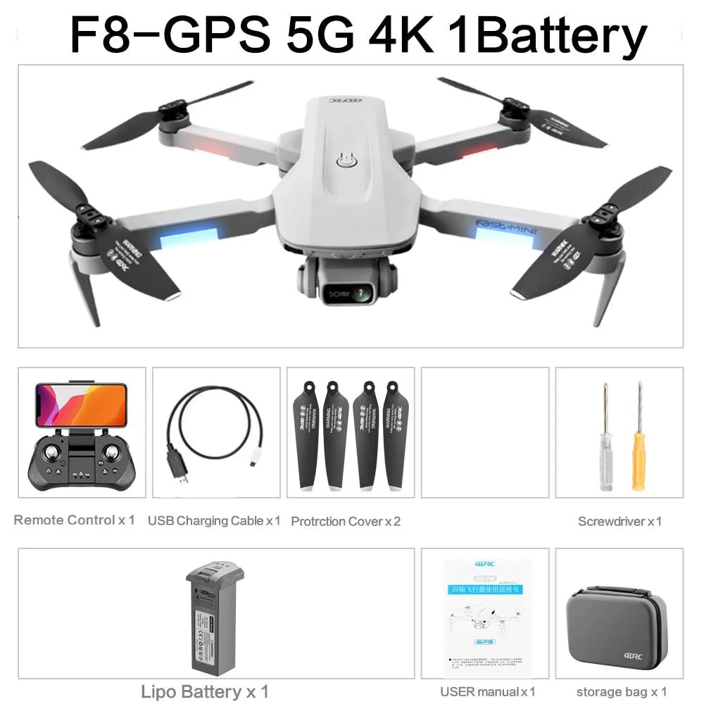 F8 GPS Drone - 2023 New Drone 6K HD Professional HD Camera GPS 5G WiFi FPV Drones Obstacle Avoidance Brushless Motor Quadcopter RC Helicopter Professional Camera Drone