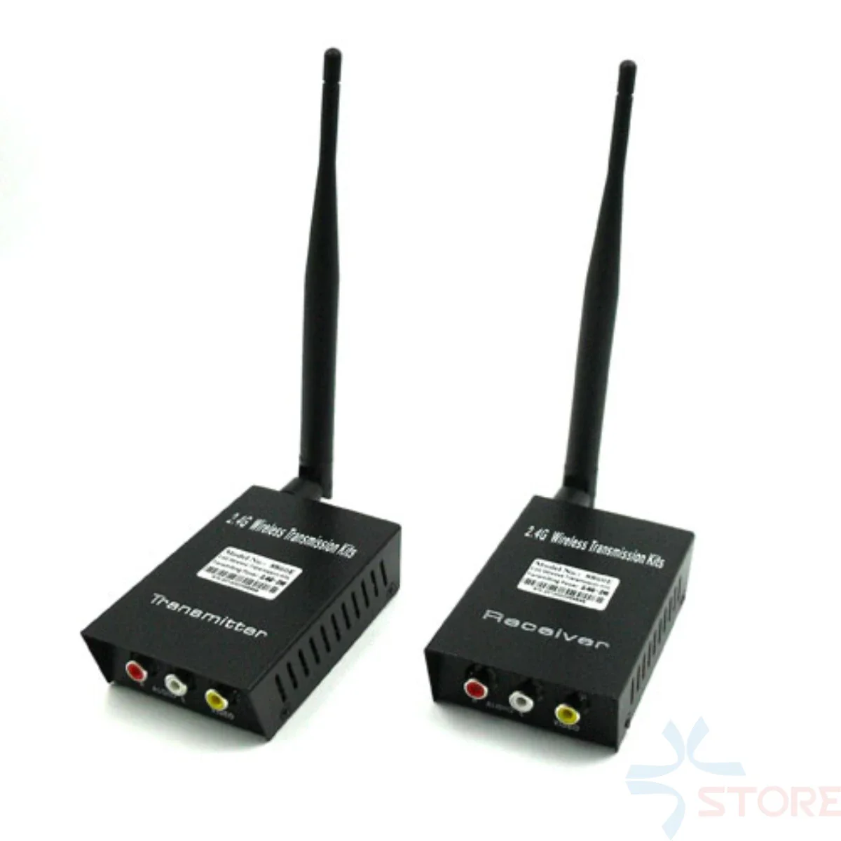 2.4G 2W 4CH VTX / VRX - 2000mw Wireless AV Video Sender + Receiver for cctv camera For Monitor