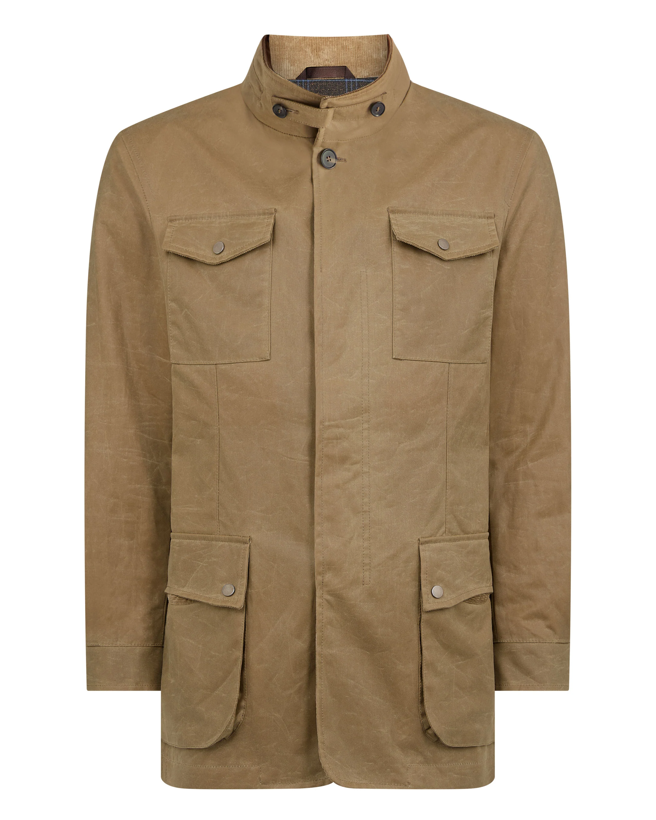 Men's Wax Jacket Taupe Brown