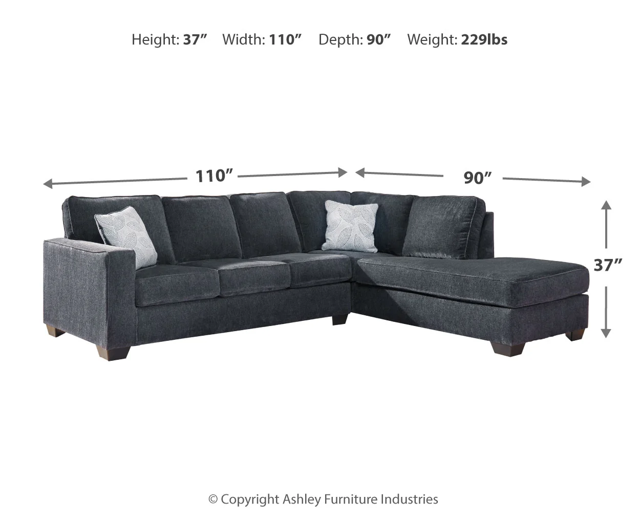Altari 2-Piece Sleeper Sectional with Chaise