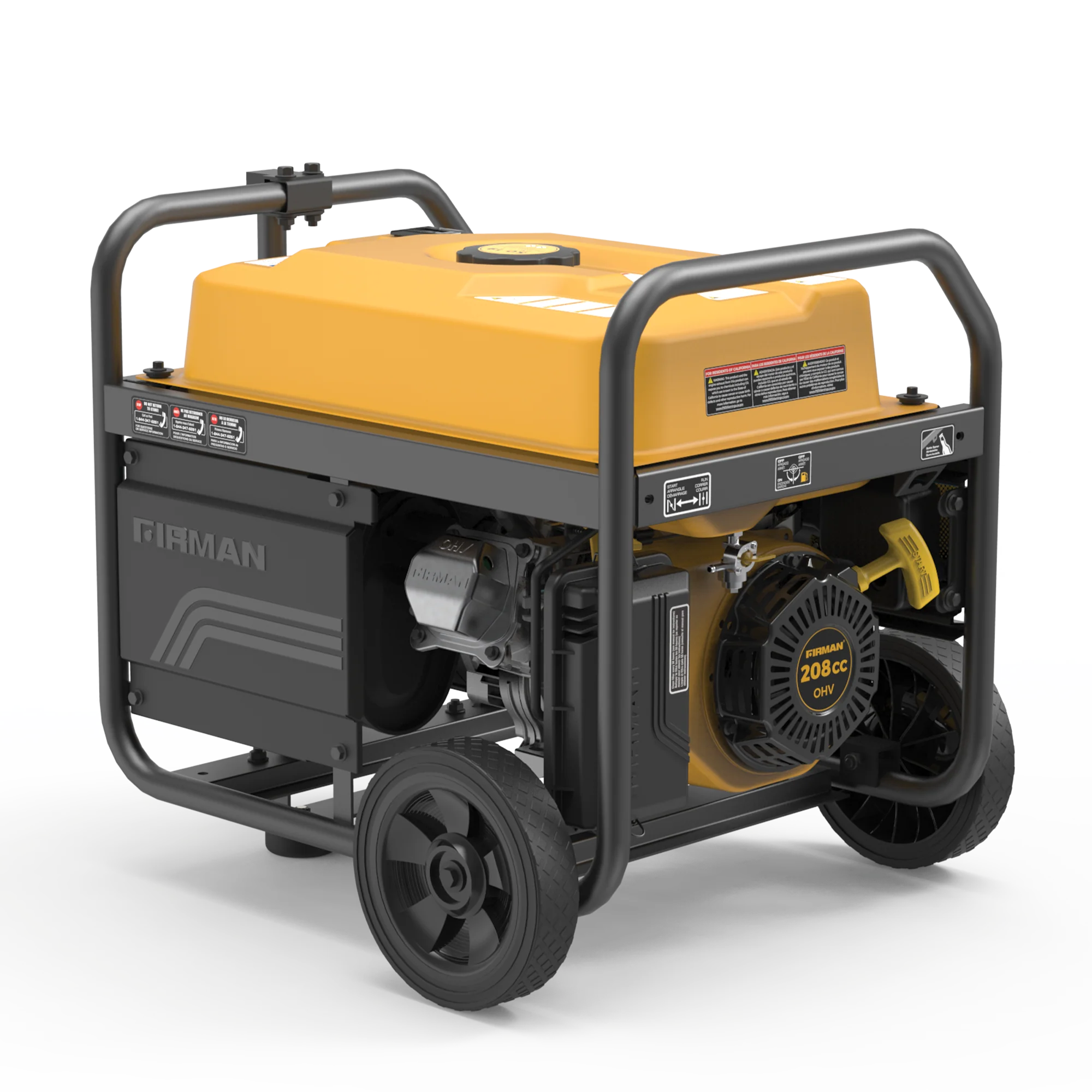 Gas Portable Generator 4550W Recoil Start 120V with CO Alert