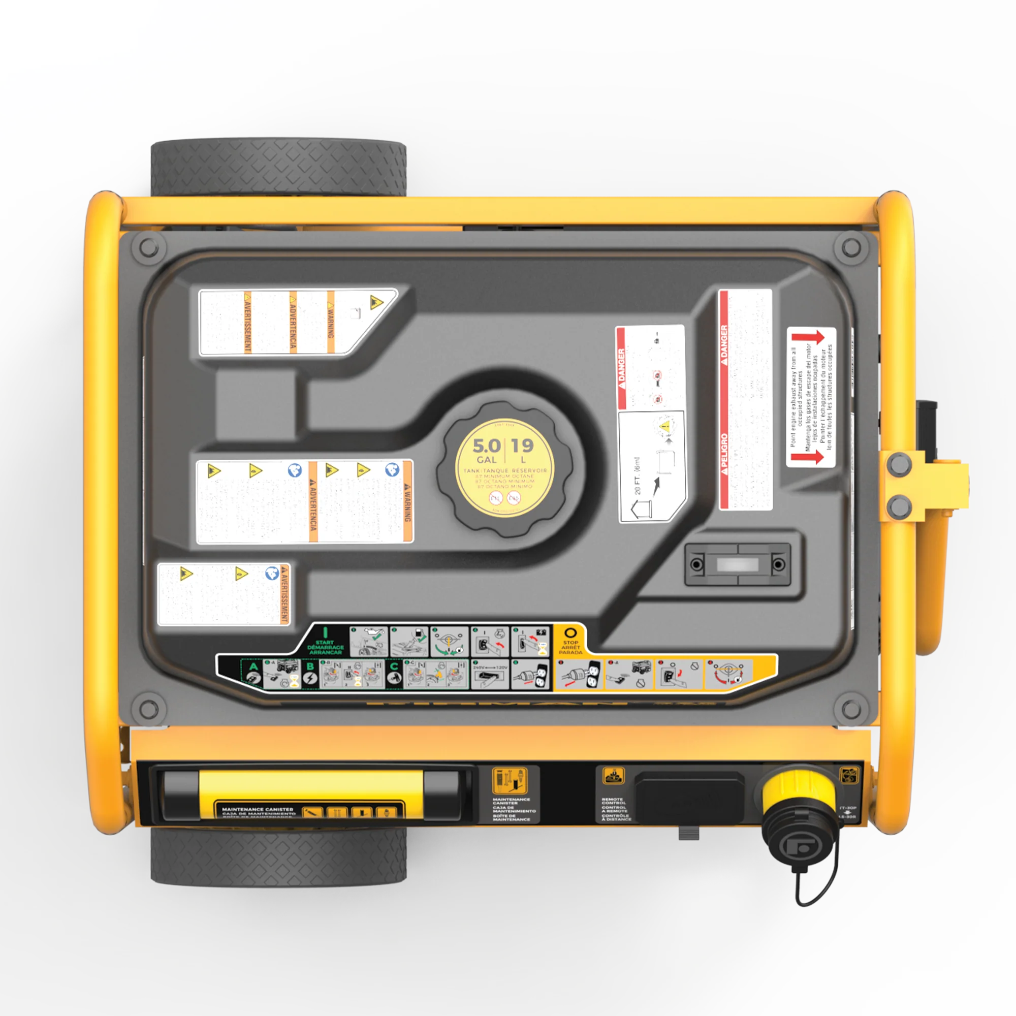 Gas Portable Generator 4550W Remote Start 120/240V