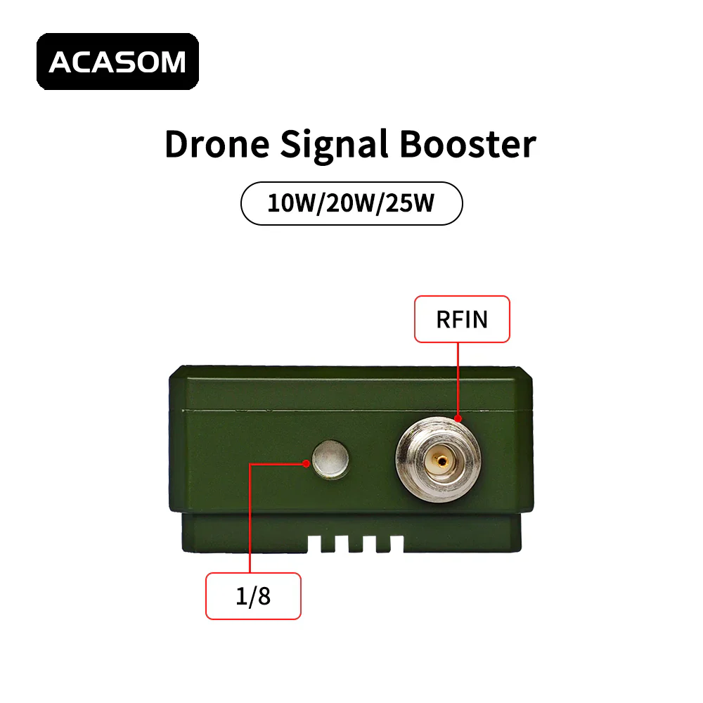 ACASOM MAX-2 5.2GHz Drone Signal Booster - 10W 20W 25W Signal Amplifier FPV Image Transmission Range Extender