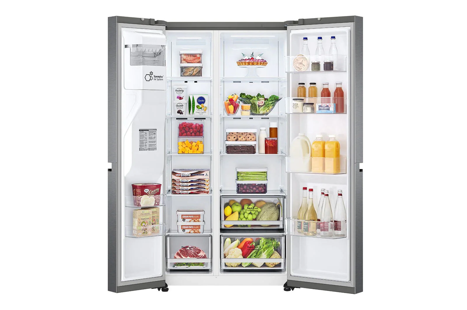 LG 220 volt refrigerator XL Size side by side stainless steel with ice and water dispenser 220v 240 volts GS-LV50D-SS220v