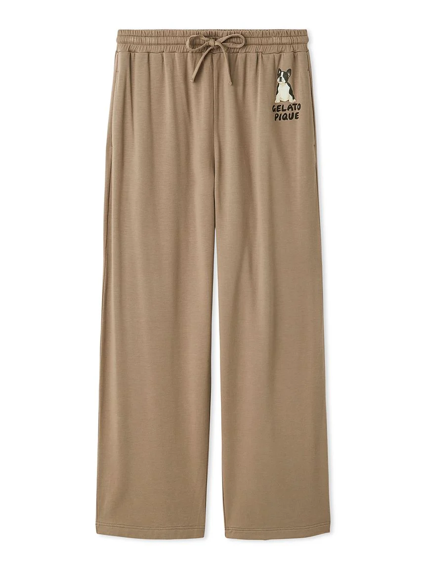 Men's DOG One-point Print long pants