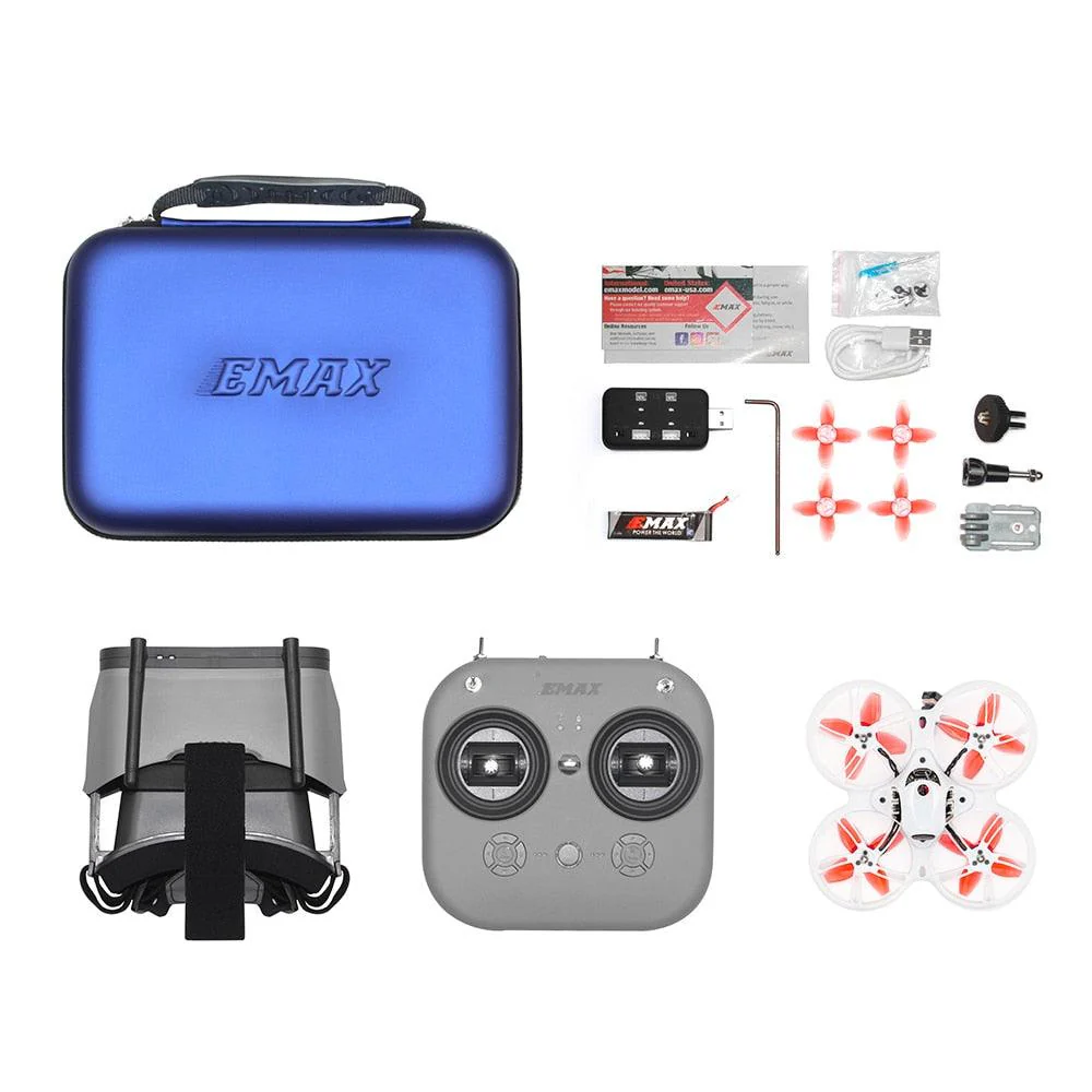 Emax Tinyhawk III 3 RTF Kit FPV Racing Drone F4 5A 15000KV RunCam Nano 4 37CH 25-100-200mW VTX FrSky D8 w/ Controller & Goggles