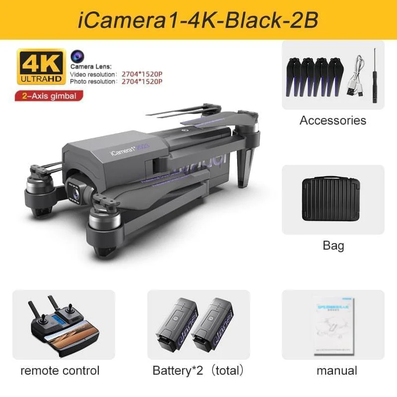 2023 New GPS Drone 4K HD Camera gps 5G Wifi Anti-Shake 2-Axis Gimabal Dron Brushless Motor 5KM RC Quadcopter Toy Gifts Professional Camera Drone