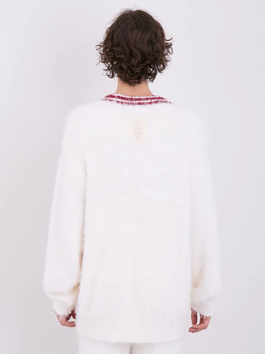 Mens Feather Button Up Cardigan