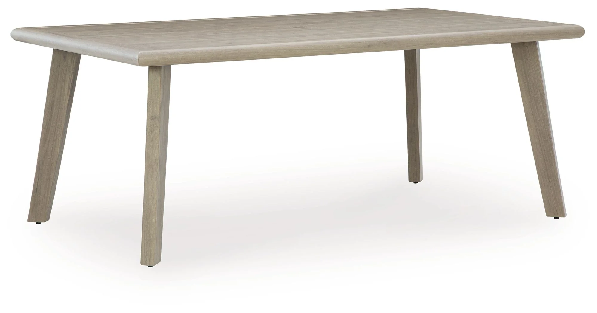 Cliff Trails - Rectangle Dining Table With Umbrella Option - Beige