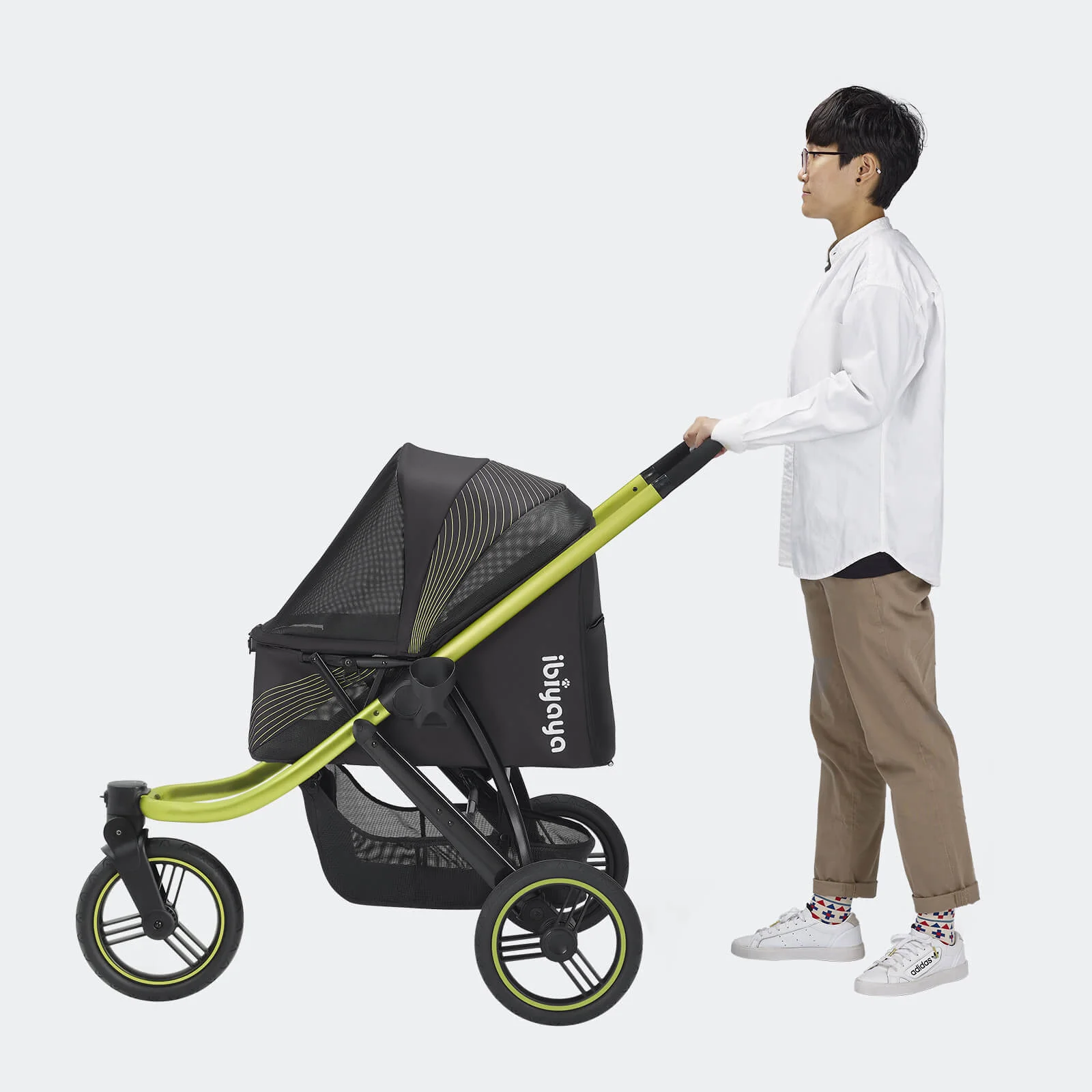 The Beast Pet Jogging Stroller, 3-Wheel All-Terrain Dog-Cat Pram