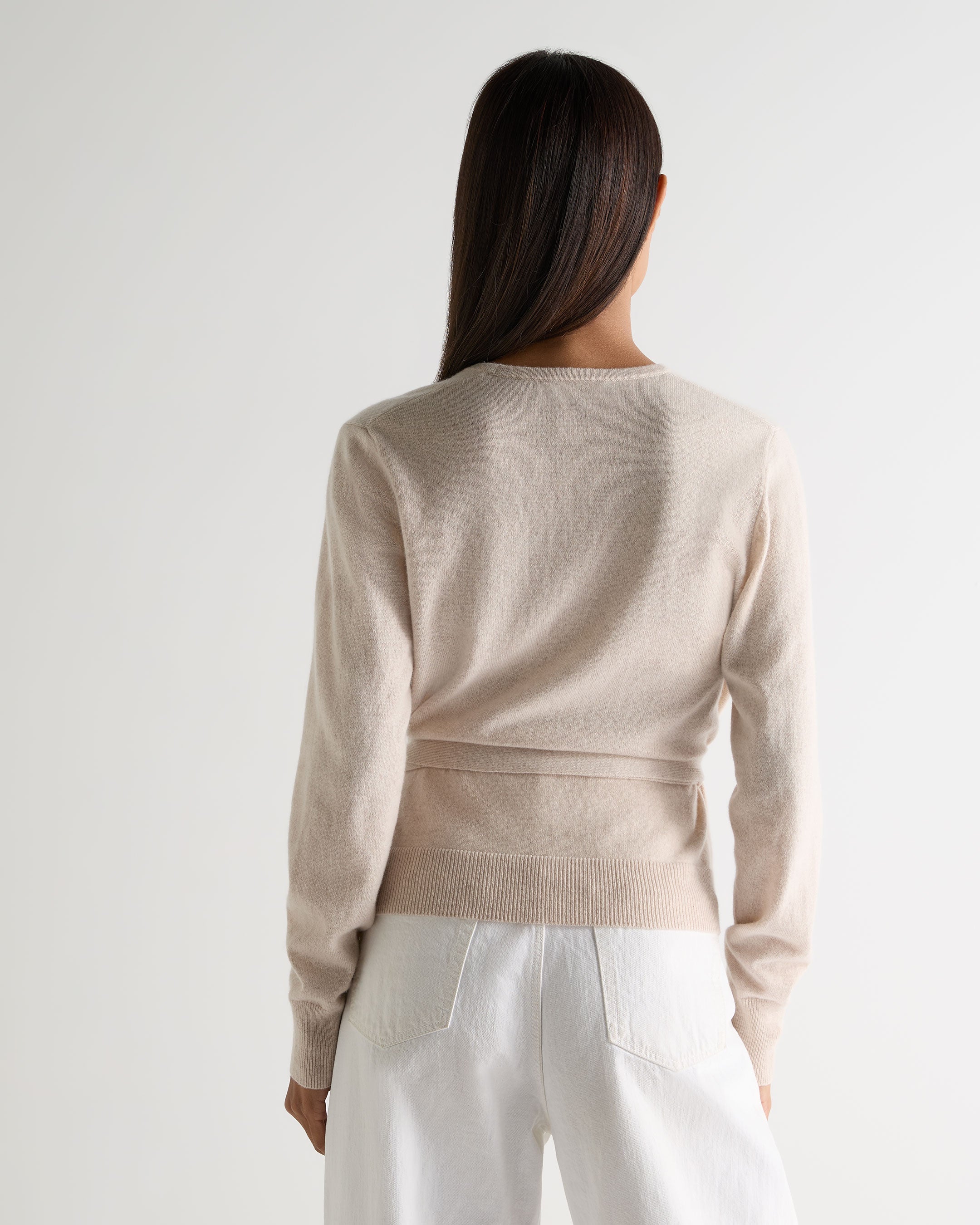 Women's Arabella Wrap Cashmere Cardigan Ecru White