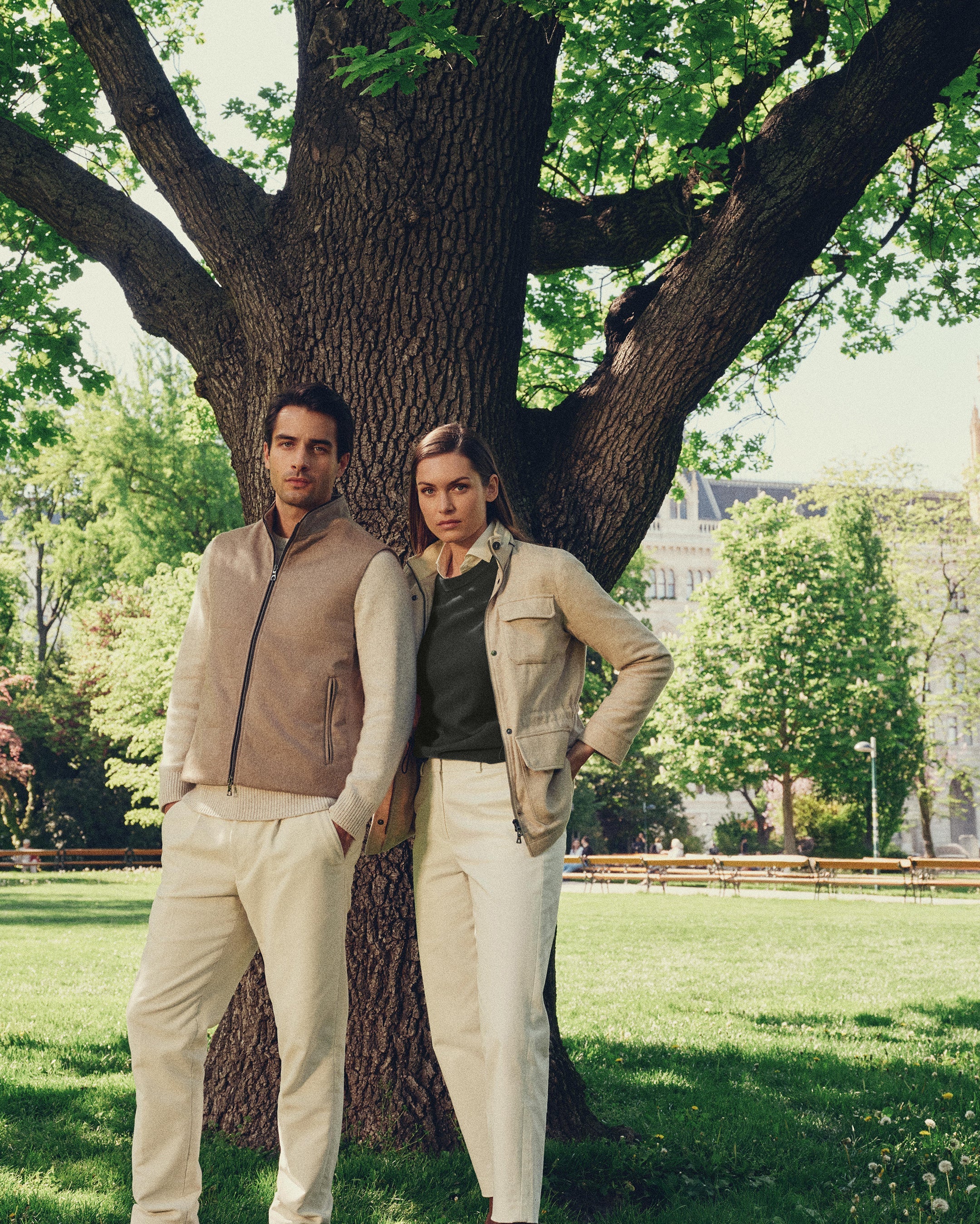 Men's Belgravia Cashmere Gilet Taupe Brown